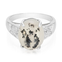 Dendritic Agate Silver Ring