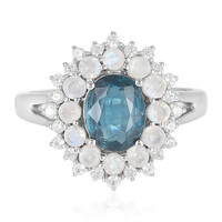 Teal Kyanite Silver Ring