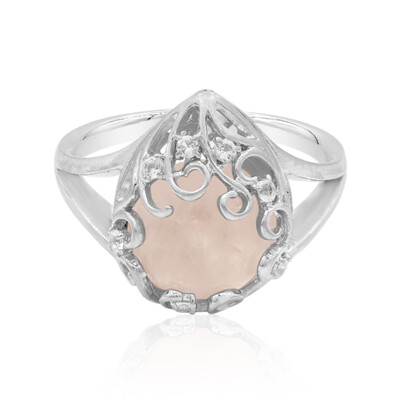 Rose Quartz Silver Ring