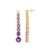 Siberian Amethyst Silver Earrings