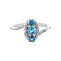 Swiss Blue Topaz Silver Ring