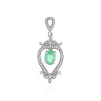 Colombian Emerald Silver Pendant