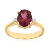 9K Pink Tourmaline Gold Ring