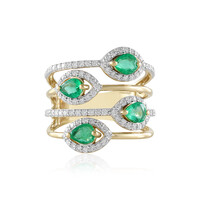 14K Zambian Emerald Gold Ring (SUHANA)