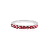 Noble Red Spinel Silver Ring