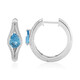 Swiss Blue Topaz Silver Earrings (de Melo)