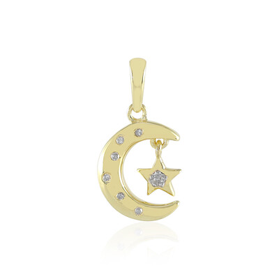 I2 (I) Diamond Silver Pendant