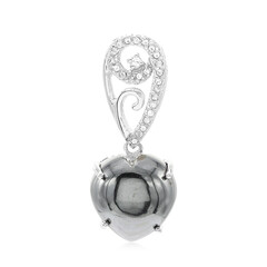 Black Hematite Silver Pendant