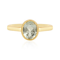 Green Amethyst Silver Ring