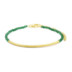 Green Agate Silver Bracelet