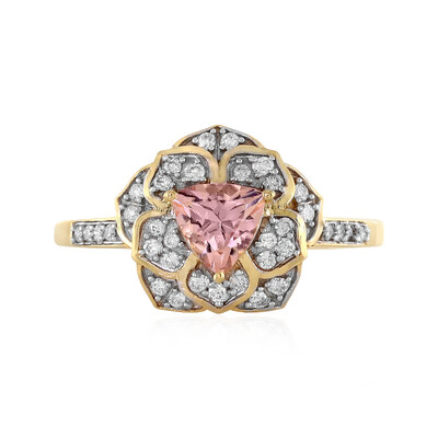 18K AAA Morganite Gold Ring (D'vyere)