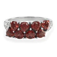 Mozambique Garnet Silver Ring
