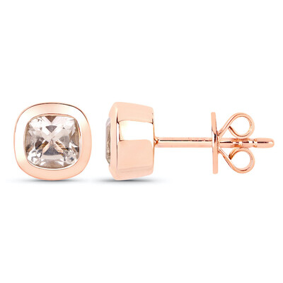 14K Morganite Gold Earrings