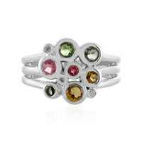 Fancy Tourmaline Silver Ring