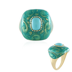 Sleeping Beauty Turquoise Silver Ring (Adela Silber)