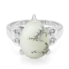 Dendritic Agate Silver Ring