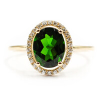 9K Russian Diopside Gold Ring
