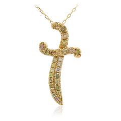 14K SI2 Fancy Diamond Gold Necklace (CIRARI)