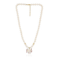 9K White Freshwater Pearl Gold Necklace (Michelle Albala)