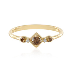 9K I2 Brown Diamond Gold Ring
