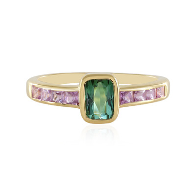 Benedito Green Tourmaline Silver Ring (Adela Silber)