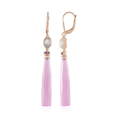 Lavender Chalcedony Silver Earrings (KM by Juwelo)