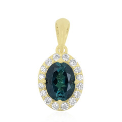 9K Brazilian Indicolite Gold Pendant