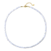 Blue Lace Agate Silver Necklace