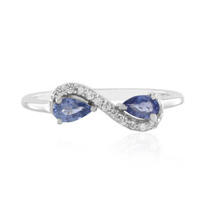 Unheated Ceylon Blue Sapphire Silver Ring