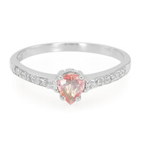 Padparadscha Sapphire Silver Ring