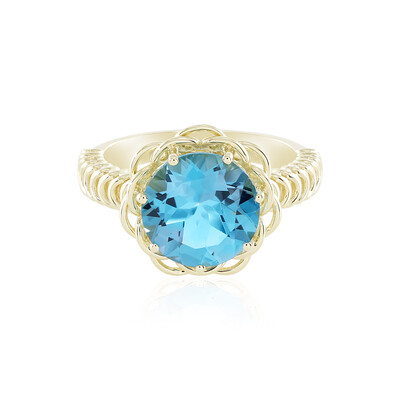 9K Swiss Blue Topaz Gold Ring (Ornaments by de Melo)