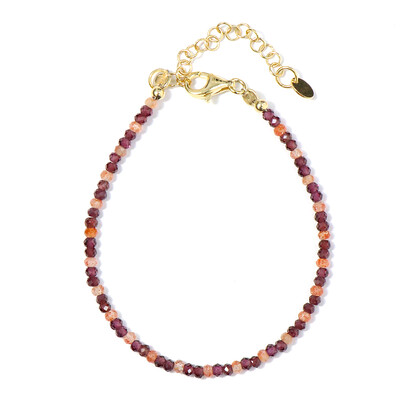 Magenta Garnet Silver Bracelet