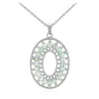 Brazilian Paraiba Tourmaline Silver Necklace