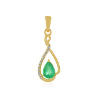 Ethiopian Emerald Silver Pendant