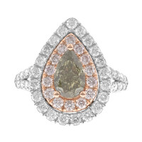 18K SI1 Green Diamond Gold Ring (CIRARI)