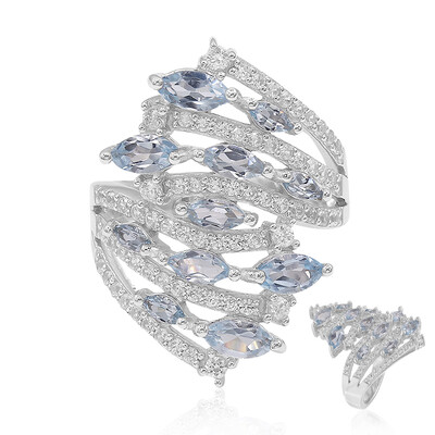 Sky Blue Topaz Silver Ring
