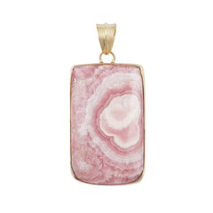 Rhodochrosite Silver Pendant (Bali Barong)