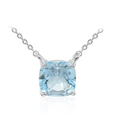Sky Blue Topaz Silver Necklace