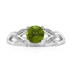 Burmese Peridot Silver Ring