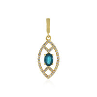 Teal Kyanite Silver Pendant