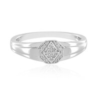 I2 (I) Diamond Silver Ring
