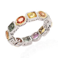 Fancy Sapphire Silver Ring (Dallas Prince Designs)