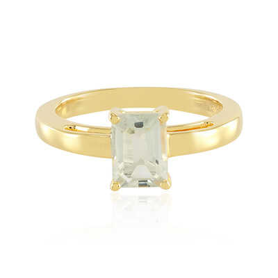 Green Amethyst Silver Ring