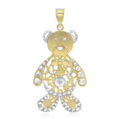 9K PK (I) Diamond Gold Pendant
