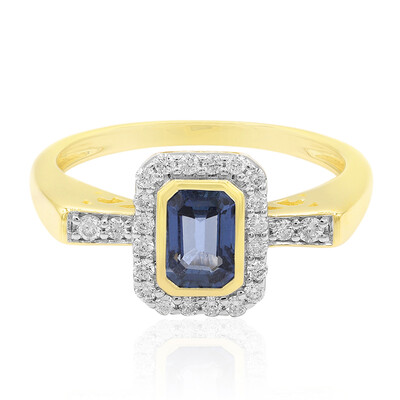 9K Ceylon Sapphire Gold Ring (Annette)