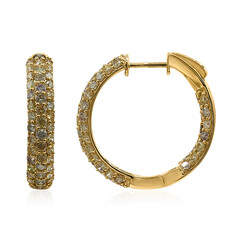 14K SI2 Fancy Diamond Gold Earrings (CIRARI)