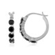 Black Spinel Silver Earrings