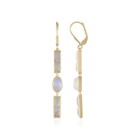 Rainbow Moonstone Silver Earrings (KM by Juwelo)