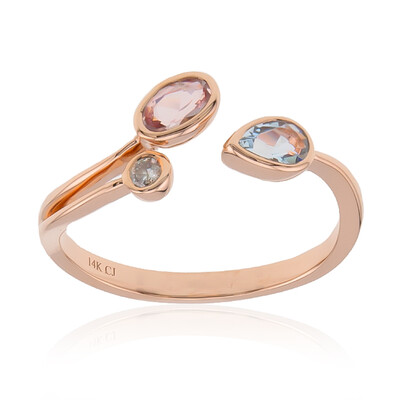 14K AAA Brazilian Aquamarine Gold Ring (CIRARI)