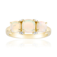 9K Brazilian White Opal Gold Ring